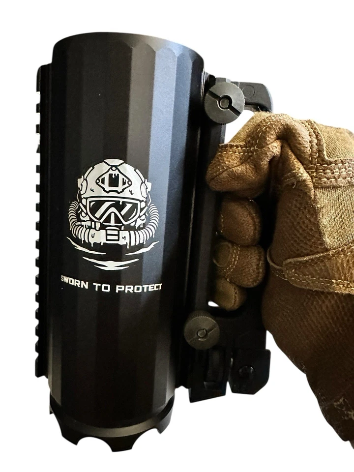 Nueva Taza de Freno de Bozal Táctico Cabeza Gruesa Navy SEAL Extremadamente Rara Aluminio Negro Foto 2 de 4