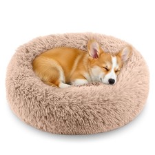 Calming Donut Dog and Cat Bed for Indoor Cats, Anti-Anxiety Round Fluffy Soft...