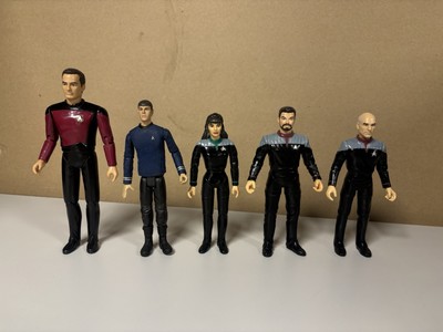 Vintage Star Trek Lot 5 The Next Generation und Galaxy Figuren