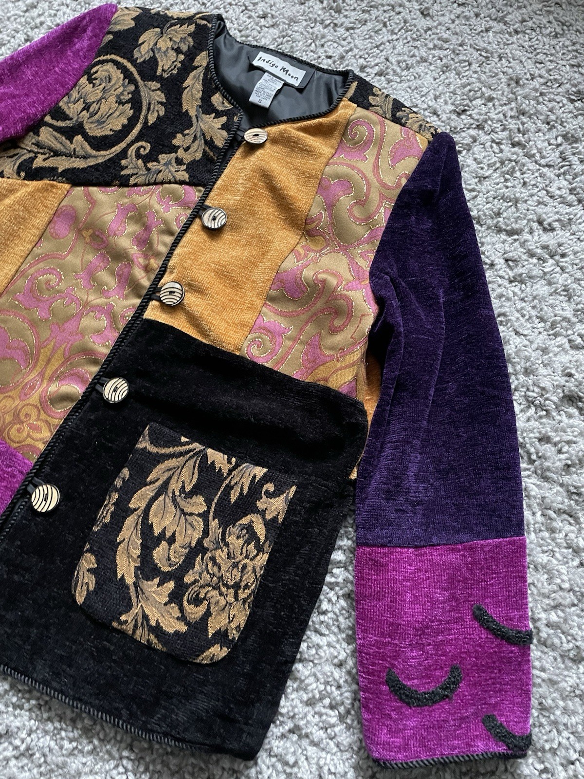 Indigo Moon (S) Women’s Patchwork Jacket Small Mu… - image 6