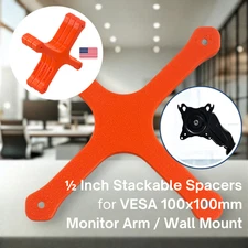 TLG VESA Mount 1/2 Inch SPACER Bracket Kit For 100x100mm VESA 4mm M4 Screw Shim