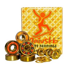 Skateboard Bearings 8mm 8 Pack w/Locknuts Washers Skateboards Longboards Crui...