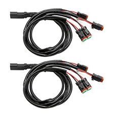 Deutsch Dual DT Adapter Connector Splitters Plug Y-Shape Wiring for Fog 4 in 1