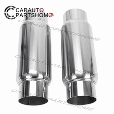 3 Inlet 3 Outlet Pair Of Universal Stainless Steel Weld-on Exhaust Muffler