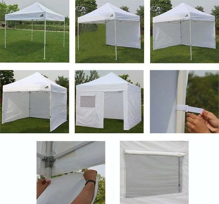 Eurmax Premium 10' x 10' Instant Canopy Tent with Enclosure Sidewalls Roller Bag