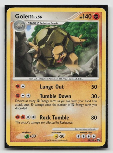 Golem Rare Arceus 19/99 LP - Picture 1 of 2