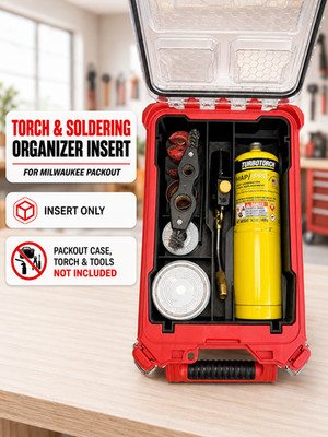 Milwaukee PACKOUT Compatible Torch & Cylinder Organizer Insert | Black