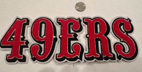 49ers  Embroidered- Iron On VEST/ JACKET  Patch   11”x 4” Awesome!!!!!