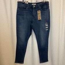 Levi's 311 Shaping Skinny Jeans Womens 33x28 Black Stretch Mid Rise 16 Short