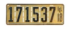 1918 Illinois License Plate # 171537