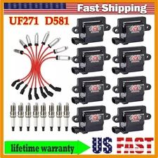 8Pack Ignition Coil & Spark Plug & Wire For Chevy GMC 4.8/5.3/6.0/8.1L V8 UF271