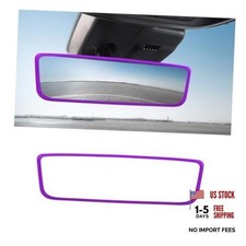 Car Rear View Mirror Protector Frame, Silicone Auto Rearview Mirror Purple