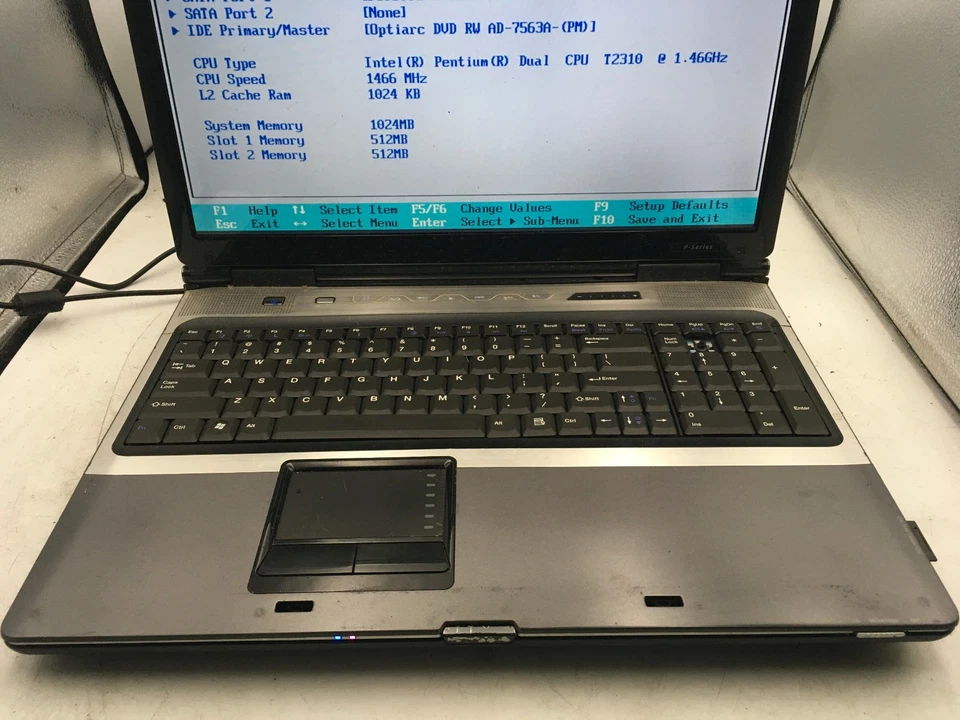 GATEWAY MG1 P-6301 - BOOTS TO BIOS - INTEL PENTIUM T2310 - 1GB RAM - READ - BB - Image 3 of 4