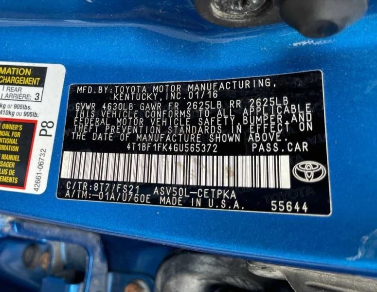 Janela traseira do Toyota Camry 2012-2017 - Imagem 3 de 4