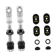 Image of 2 Pieces Bike Tubeless Presta Air Valve Stem Presta Valve Caps with Valve Core
