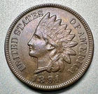 1891  INDIAN CENT   AU+   #2125