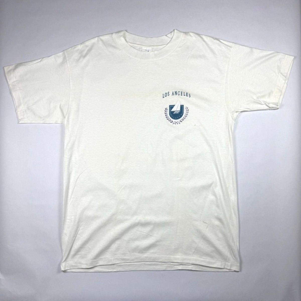 Vintage Los Angeles Regatta T-Shirt White Single Stitch XL 70s 80s 
