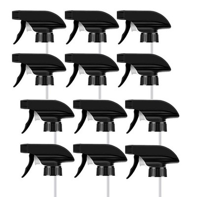 12PCS Spray Bottle Nozzle Trigger Sprayer Black Spray Top - Heavy Duty Replac...