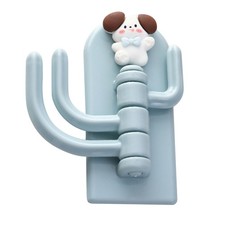 Self Adhesive Hanger Punch Free Rotating 3 Hooks Cute Animal Wall Door Holde+AM9