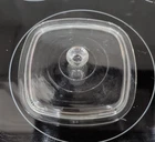 Vintage Pyrex C-6 Square Glass Lid Corning Ware Casserole 7-1/4" Small Handle