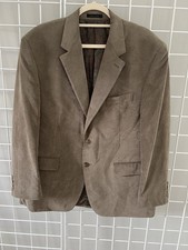Lauren Ralph Lauren Blazer Jacket Men 42S Tan Micro Corduroy 2 Button