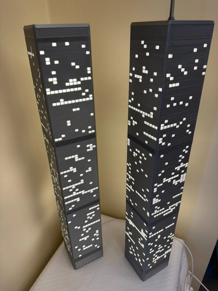 Torres gêmeas modelo iluminado - impresso em 3D - Imagem 3 de 4