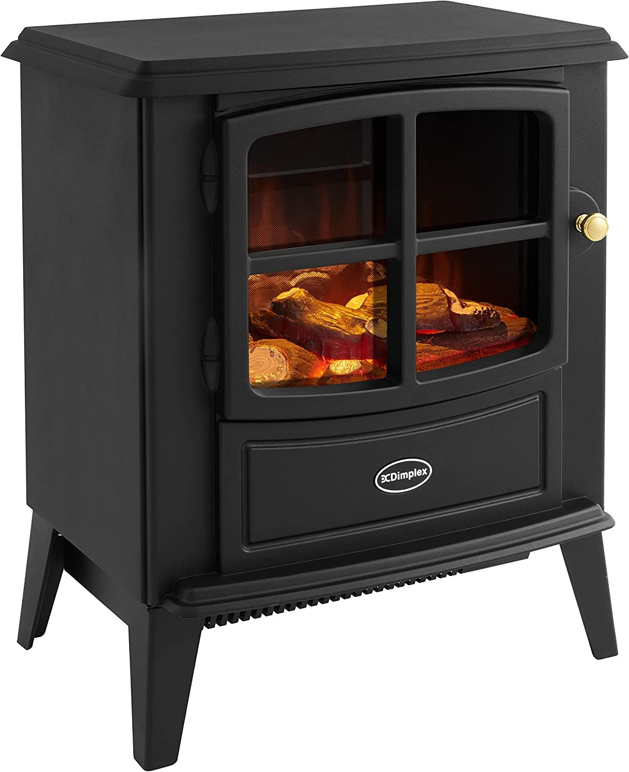 Dimplex Brayford Optiflame Electric Stove, Black Cast Iron Effect, Free