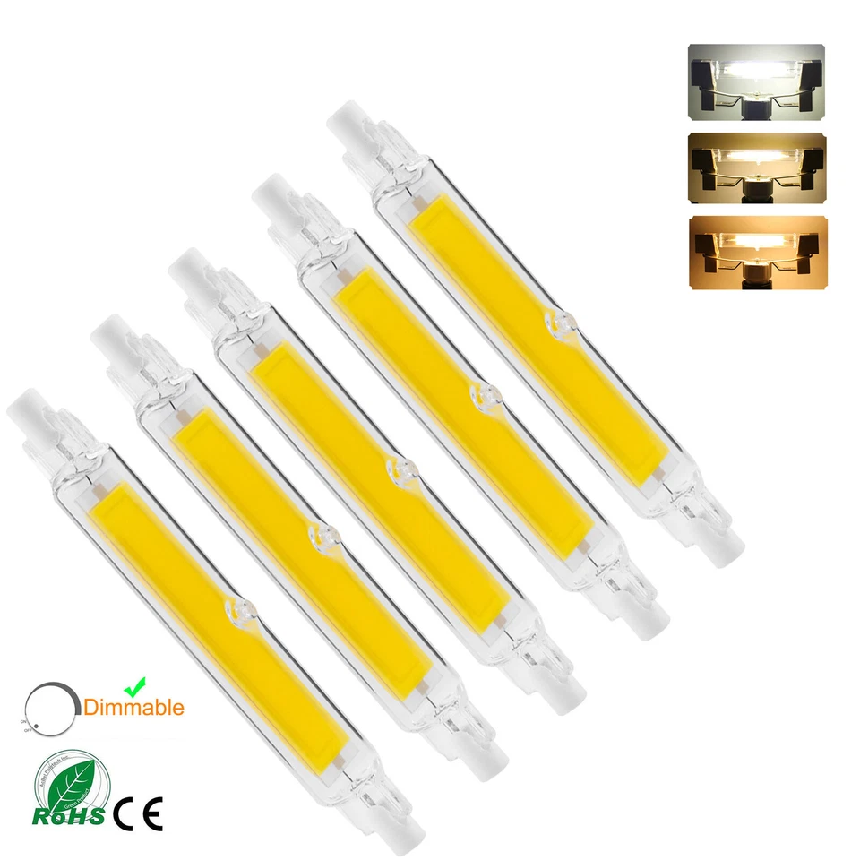 10x Dimmable R7s LED COB Flood Light Bulb 78mm 118mm 12W 25W 220V 240V Lamps RH - Image 2 of 4