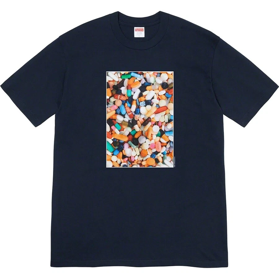 Supreme Pills Tee Navy Medium FW20 DS Authentic