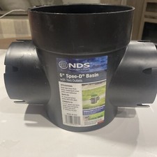 201 Round Spee-D Catch Basin Drain, 2 Outlets, Connects to 3-Inch and 4-Inch ...