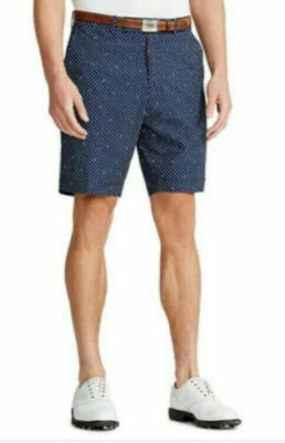 RLX Ralph Lauren Polo Navy Blue men's Performance golf shorts SZ 40 flat front