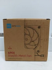 Alphacool Apex Stealth Metal Power Fan - 3000 RPM - Matte Black - 3-pack - NEW