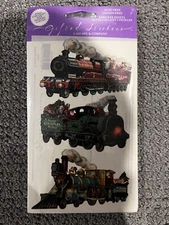 Mrs Grossmans CHRISTMAS TRAINS Stickers The Gifted Line 1 Sheet Vintage 1997