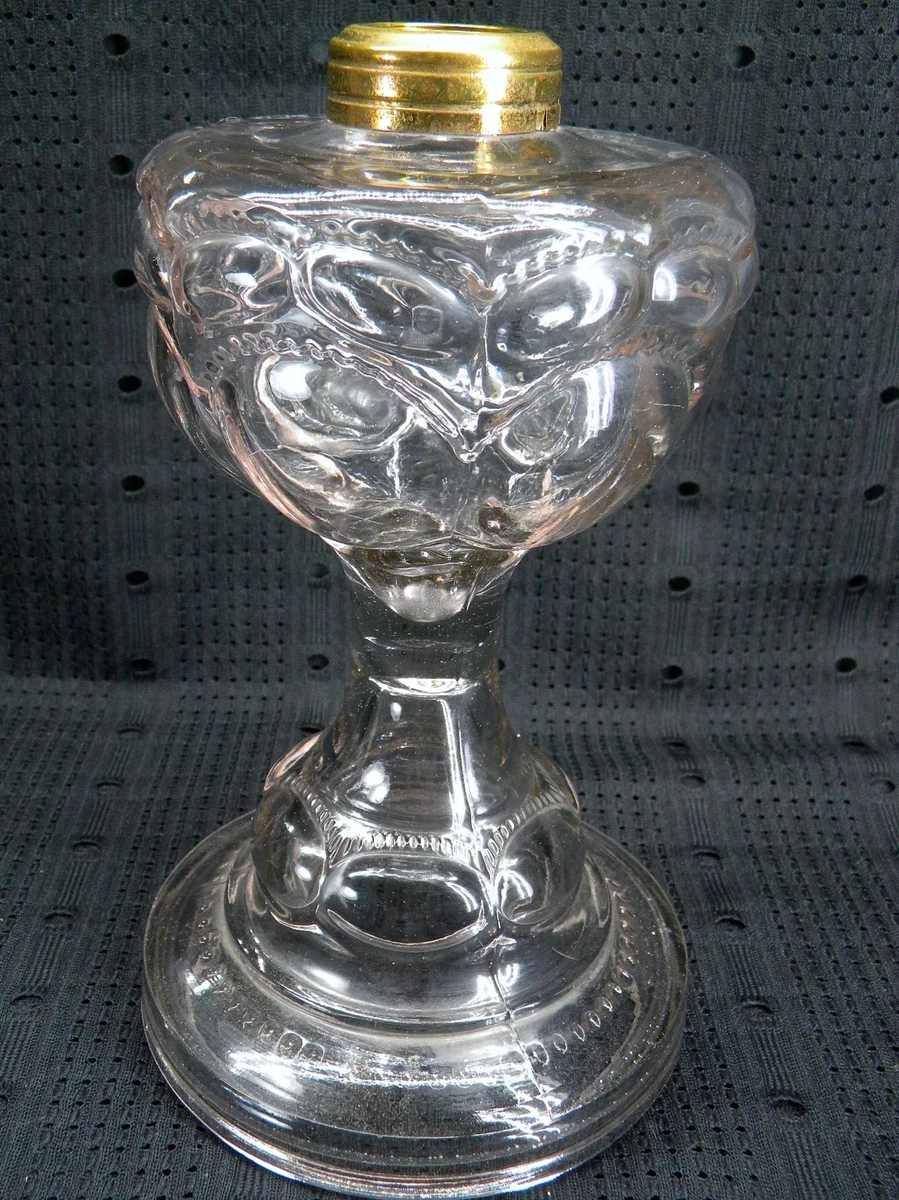 Peanut Pattern EAPG Glass Oil Kerosene Lamp
