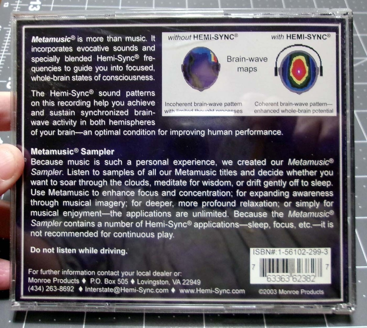 CD Hemi Sync METAMUSIC SAMPLER Binaural Beats WHOLE BRAIN