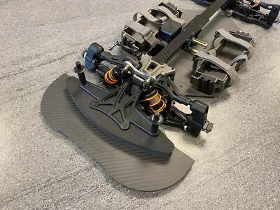 SCORCHED PARTS RC Carbon Fibre Front Splitter - for Hobao VTE2 / Delta Plastik Ford C100 body