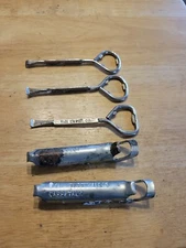 LOT OF 5 VINTAGE BOTTLE/PAINT OPENERS. TC ESSER, DEVOE, TRUE-TEST,BOSTON STORE +