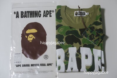 A BATHNIG APE Men's ABC CAMO RELAXED FIT BAPE LOGO TEE
