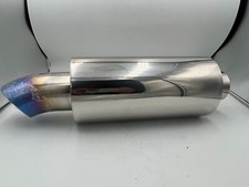 Js Racing Style Exhaust Alloy Stainless Steel Inlet 2.5 In Outlet 3 Blue