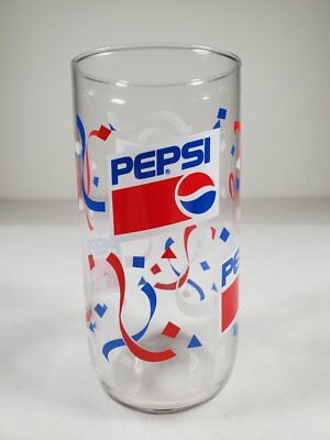Pepsi Cola Confetti Glass Red White Blue Celebrate Summer Independence Party Fun