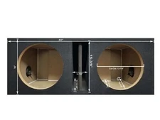 Bass Rockers BR15DV 15inch Dual Vented Divided Chamber Style Subwoofer Enclosure