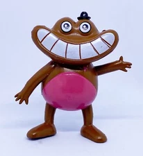 Smiling Happy Funny Friendly Chocolate Monster Plastic Cake Topper Toy Figure 3”
