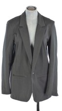 Reiko Blazer Black Jacket Suit Tuxedo Cotton Lapel One Front Button Size M