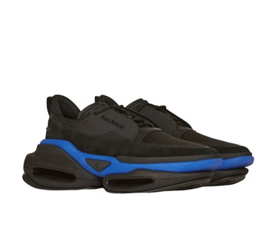 Balmain YM1VI277LSOW B-BOLD LOW-TOP Black/Blue UK-10/ EU-44/ US-11