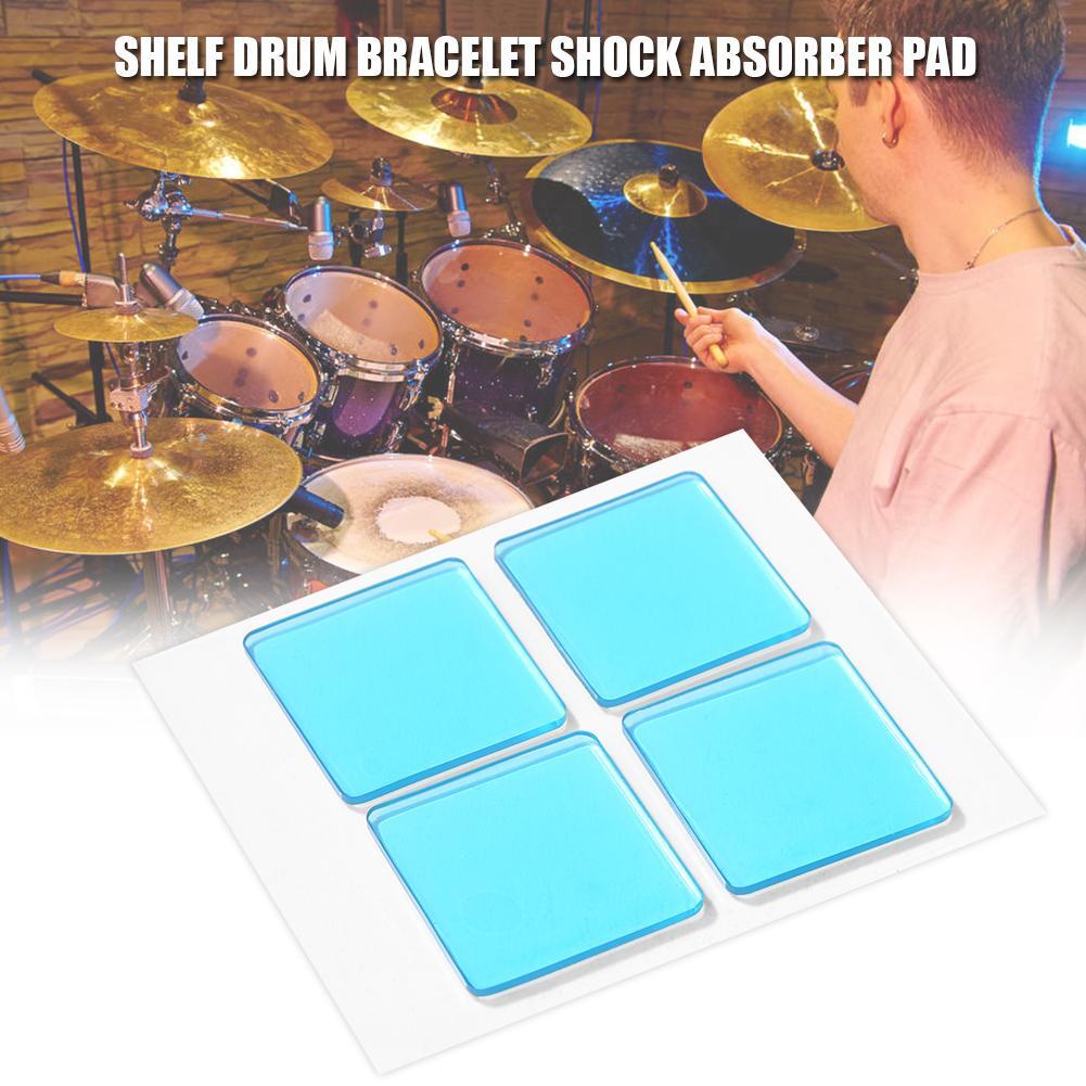 4pcs/set Snare Drum Mute Pad Transparent Silicone Drum Damper Mufflers