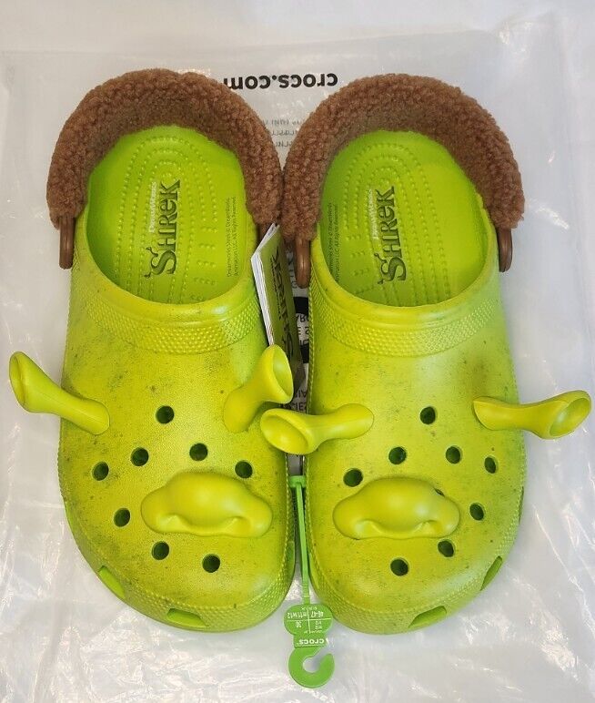 DreamWorks Shrek Crocs Classic Clog Men Size 9 / Women 11 Ogre Green  209373-3TX