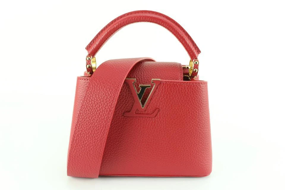 Louis Vuitton Scarlet Red Taurillon Leather Capucines Mini