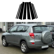 Black Pillar Posts  Window Decal Cover For Toyota RAV4 XA30 2006-2010 2011 2012