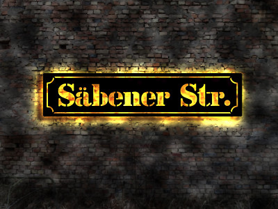 Säbener Str. no enamel sign regulars' table enamel sign street sign enamel