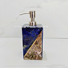 Lapis Lazuli Stone Soap Dispenser, Bathroom Refill shampoo Dispenser Sets Decor
